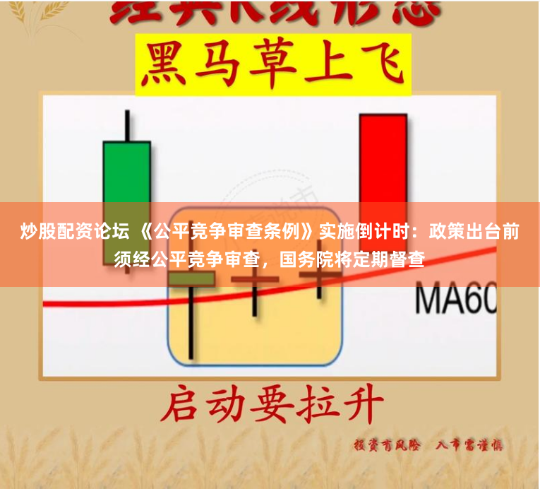 炒股配资论坛 《公平竞争审查条例》实施倒计时：政策出台前须经公平竞争审查，国务院将定期督查
